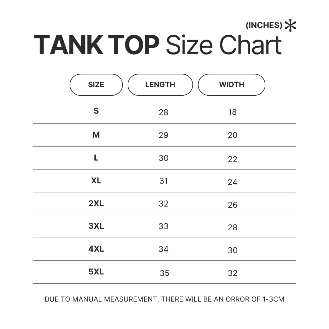 Tank Top Size Chart - Marriagetoxin Store