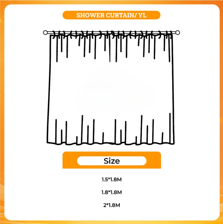 3D shower curtain - Marriagetoxin Store